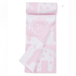 Kissy kissy pink jungle knit blanket